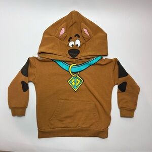 Scooby Doo Hoodie Sweatshirt Toddler 2T Scooby Collar Dog Ears Brown